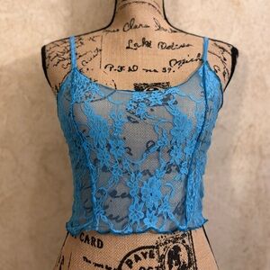 Forever 21 Blue Lace Top